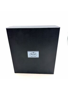 PRADA Blue Empty Shoe Gift Box 12" x 13" x 4.25" with Paper Filling & Cards